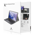 Tok + billentyűzet Samsung Galaxy Tab S9, Dux Ducis Pen Slot TouchPad Leather, fekete