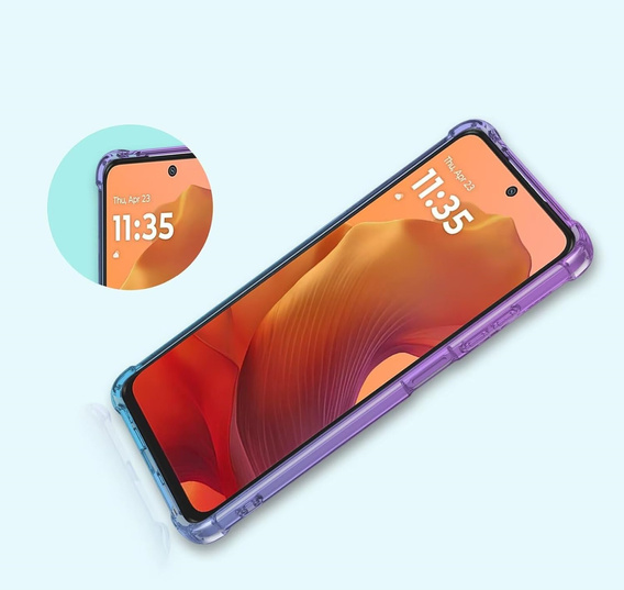 Tok Motorola Moto G15 / Motorola Moto G15 Power, Gradient Dropproof, Lila / kék