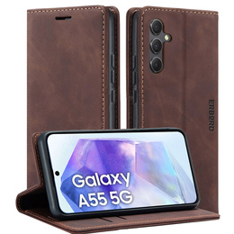 Telefontok a Samsung Galaxy A55, ERBORD Vintage, kávé + üveg a képernyőhöz
