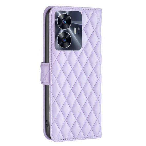 Pattintható tok a Realme C55, Wallet, BINFEN COLOR, lila