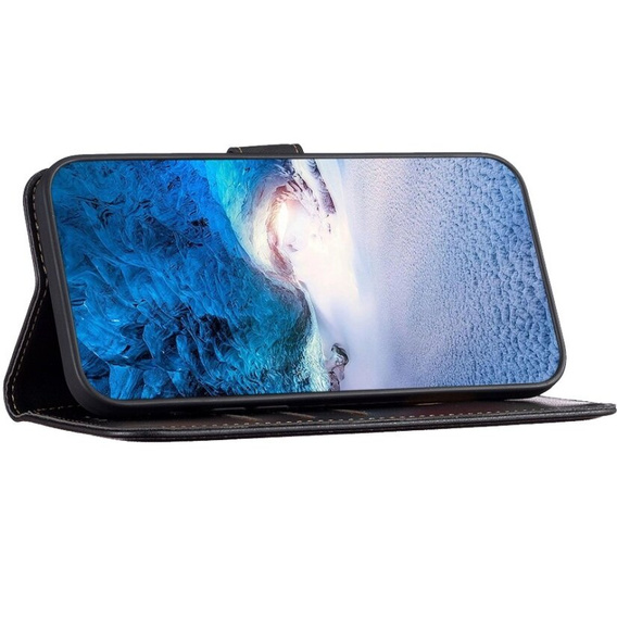 Pattintható tok a Samsung Galaxy A55 5G,BINFEN Wallet, fekete