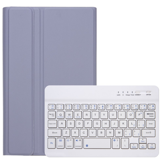 Tok + billentyűzet Samsung Galaxy Tab A9, Leather Pen Slot, lila