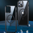 Telefontok a iPhone 14 Pro, ERBORD Hybrid MagSafe Case, fekete