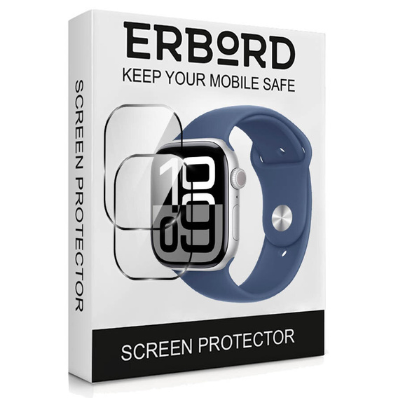 2x ERBORD hibrid üveg a Apple Watch 10/11 42mm