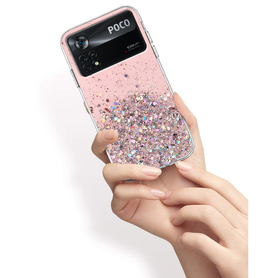 Telefontok a Xiaomi Poco X4 Pro 5G, Glittery, rózsaszín