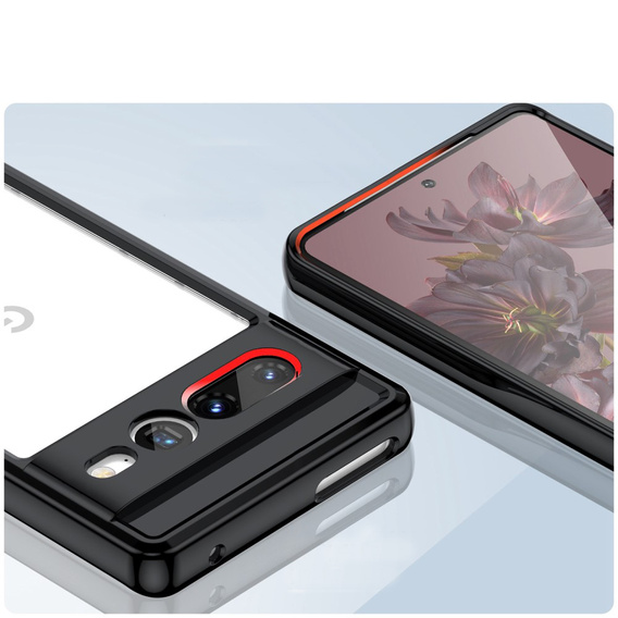 Tok Google Pixel 7 Pro 5G, Fusion Hybrid, kameravédelemmel, átlátszó / fekete