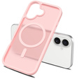 Matt tok iPhone 17 készülékhez, MagSafe-hoz, áttetsző rózsaszínű