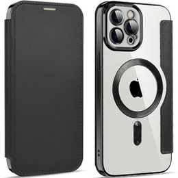 Pattintható tok a iPhone 11 Pro Max, RFID Wallet MagSafe CamShield, fekete