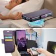 CASEME Litchi pénztárca flip tok Samsung Galaxy Z Fold7 5G számára