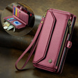 Tok CASEME iPhone16e, RFID Leather Wallet, vállpánttal, piros
