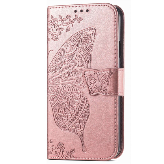 Pattintható tok a Samsung Galaxy M13, Butterfly, rózsaszín rose gold