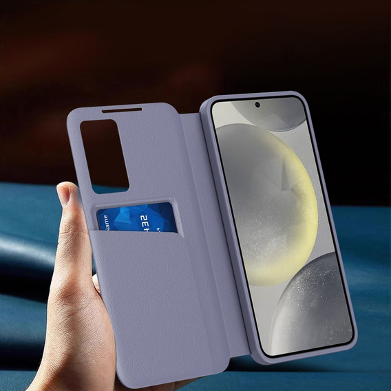 Flip tok Samsung Galaxy S25 Ultra, Smart View Wallet, lila