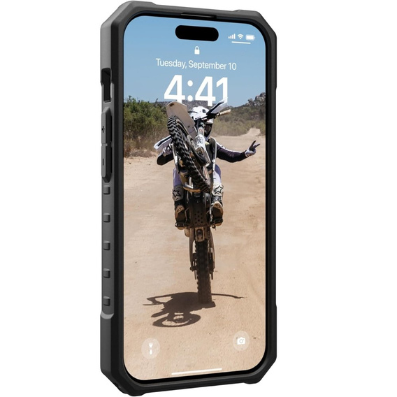 Urban Armor Gear Telefontok a iPhone 15 Pro, Pathfinder MagSafe, fekete