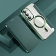 Pattintható tok a Samsung Galaxy S23, Wallet, MagSafe, zöld
