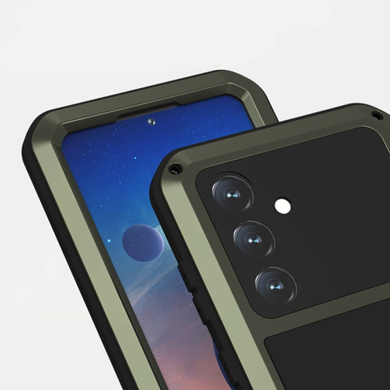 Love Mei Telefontok a Samsung Galaxy S24, armored with glass, zöld