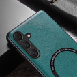 Telefontok a Samsung Galaxy A34 5G, Leather Hybrid MagSafe, zöld