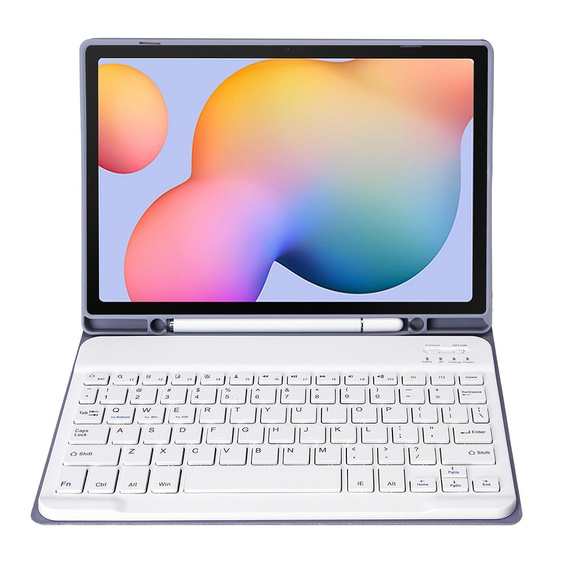 Tok + billentyűzet Samsung Galaxy Tab S6 Lite P610/P615 / S6 Lite 2022 10.4, Pen Slot, lila