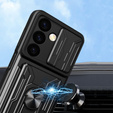 Páncélozott tok a Samsung Galaxy S24, Camera Slide Card Slot, fekete
