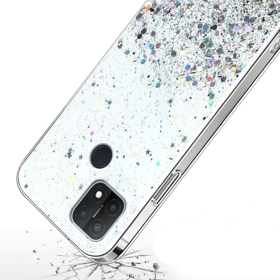 Telefontok a Oppo A15 / A15s, Glittery, átlátszó