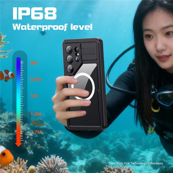 Redpepper MagSafe vízálló tok Samsung Galaxy S26 Ultra készülékhez, fekete