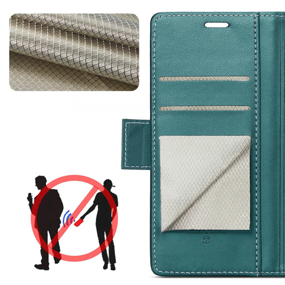 CASEME Litchi pénztárca flip tok Samsung Galaxy Z Fold7 5G számára