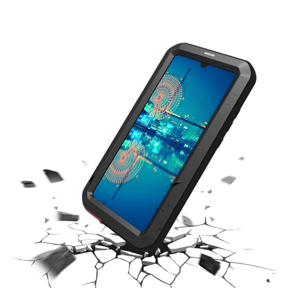 Love Mei Telefontok a Huawei P30, armored with glass, fekete