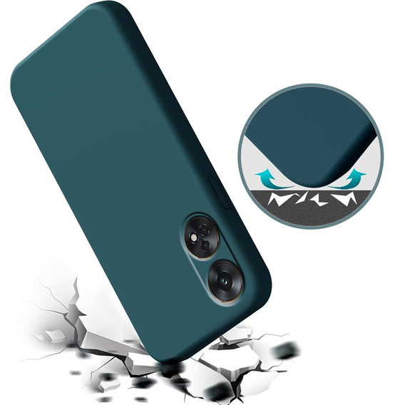 Telefontok a Oppo Reno8 T, Silicone Lite, sötétzöld