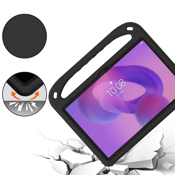 Gyermek tok Lenovo Tab M11, gyermek tok fogantyúval, fekete