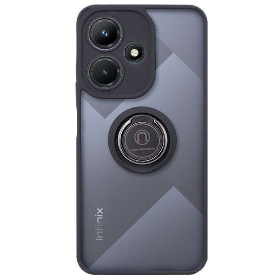 Tok Infinix Hot 30i, Frosted Ring, fekete