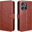 Pattintható tok a Motorola Edge 50 Neo / Motorola ThinkPhone 25, Crazy Horse Wallet, barna
