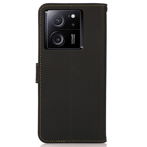 KHAZNEH RFID tok Xiaomi 13T / 13T Pro, Litchi textúra, fekete
