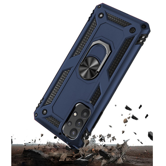 Páncélozott telefontok a Samsung Galaxy A72 5G, Nox Case Ring, kék