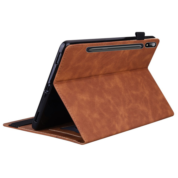 Tok Samsung Galaxy Tab S10 FE+ Plus, Classic, tolltartóval, fekete