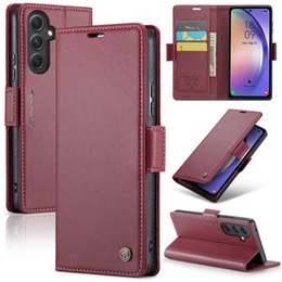 CASEME flip tok Samsung Galaxy A54 5G, Litchi Wallet, piros