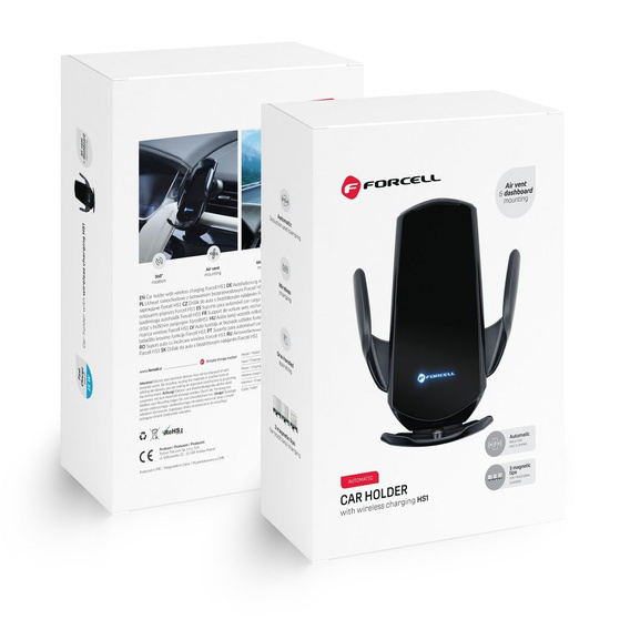 Forcell F-Grip HS1 autós tartó vezeték nélküli töltővel