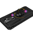 Páncélozott telefontok a Xiaomi Redmi Note 8 Pro, Nox Case Ring, fekete