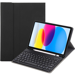 Tok + billentyűzet iPad 10.9 2022 10 Gen, Pen Slot, fekete