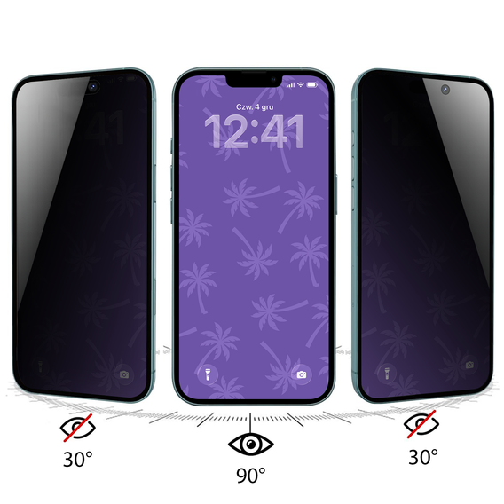 Shy Palm Privacy edzett üveg iPhone 13 Pro Max-hez