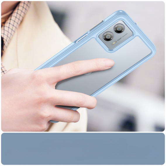 Telefontok a Motorola Moto G53 5G, Fusion Hybrid, átlátszó / kék