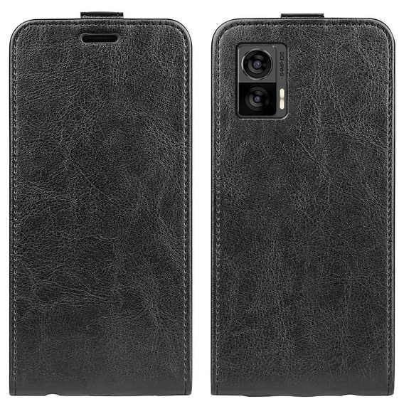 Pattintható tok a Motorola Edge 30 Neo 5G, Flip, fekete