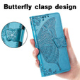 Pattintható tok a Motorola Moto G32, Butterfly, kék