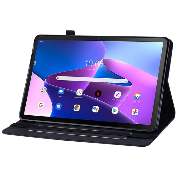 Tok Lenovo Tab M10 10.1 Gen 3, Wallet Pen Slot, fekete