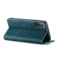 CASEME tok Samsung Galaxy S22 5G, Leather Wallet Case, zöld