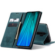 CASEME tok Xiaomi Redmi Note 8 Pro, Leather Wallet Case, türkiz