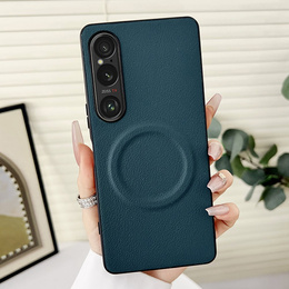 Telefontok a Sony Xperia 1 VI, Leather Hybrid MagSafe, zöld