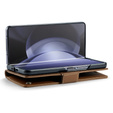 CASEME flip tok Samsung Galaxy Z Fold6 5G, Litchi Wallet, barna