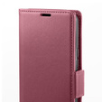 Tok Realme C67 4G, ERBORD Glossy Litchi, pénztárca patenttal, piros