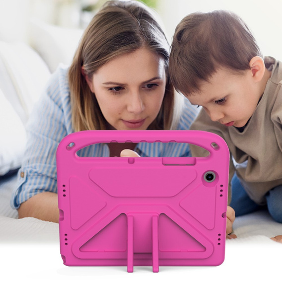 Gyermek tok Samsung Galaxy Tab A8 10.5, gyermek tok fogantyúval, rózsaszín