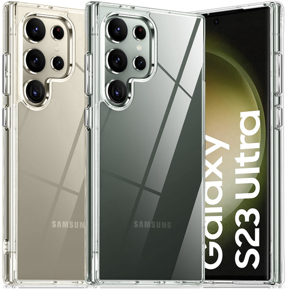 Telefontok a Samsung Galaxy S23 Ultra, Premium Armor Slim, átlátszó