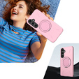MagSafe tok állvánnyal Samsung Galaxy A57 5G készülékhez, rózsaszín